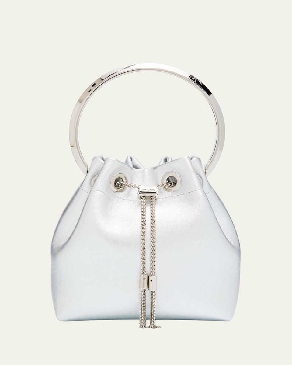 Bon Bon Metallic Leather Bucket Bag